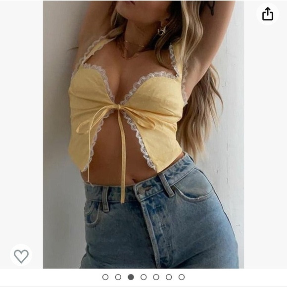 Cute yellow summer top - Picture 3 of 3